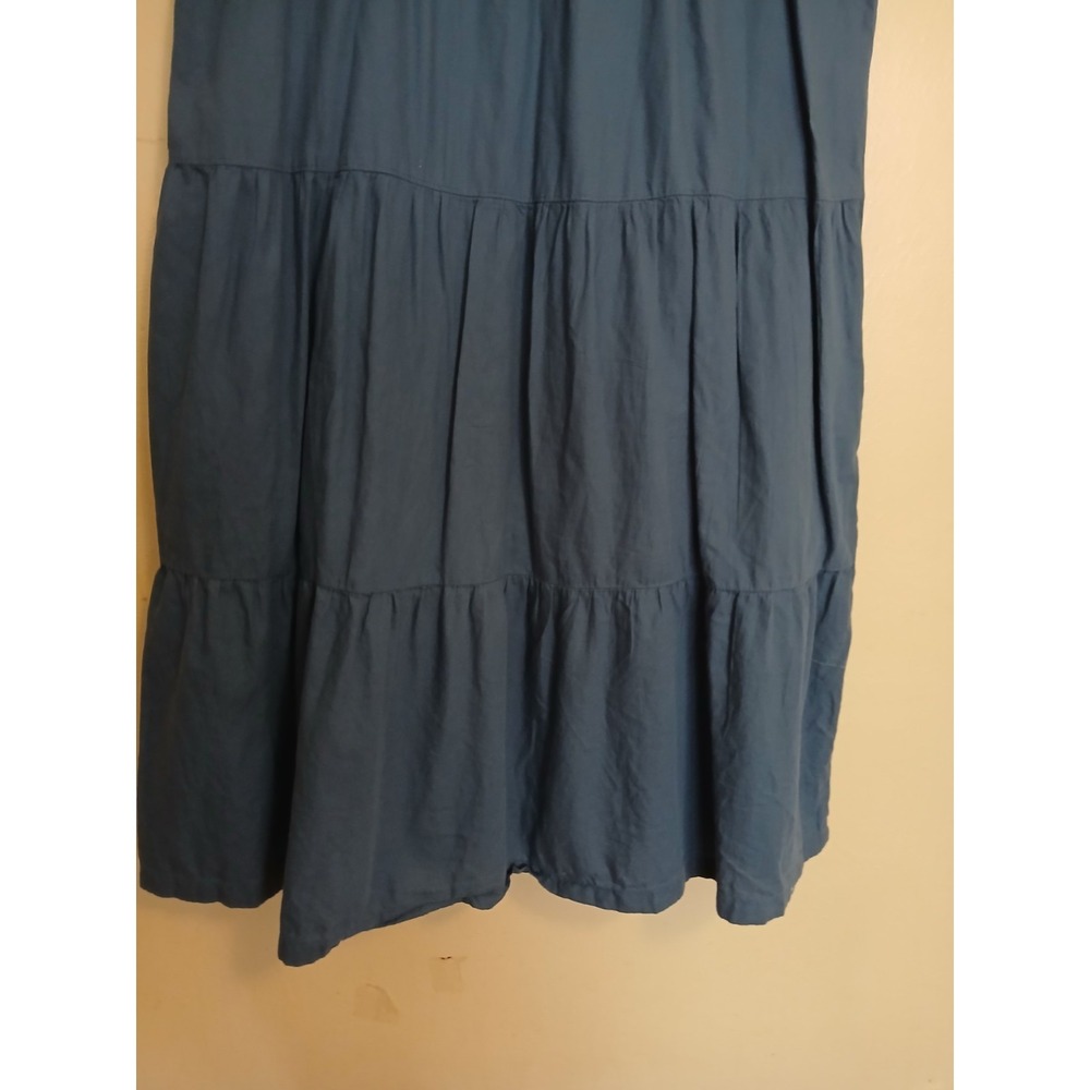 Pact Dress Large Tiered Maxi Organic Cotton Resort Beach Bohemian Boho Pockets - Picture 12 of 15